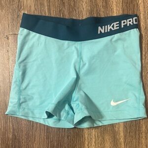 Nike Pro Aqua Blue Shorts